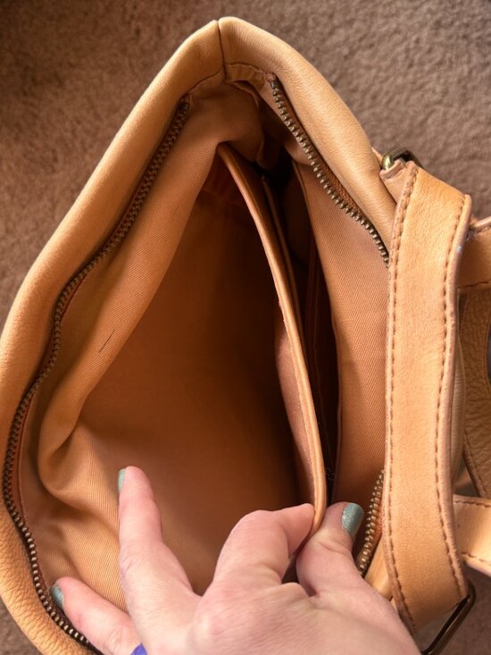 Tan Leather Backpack with Tablet Sleeve Aspen main image 12